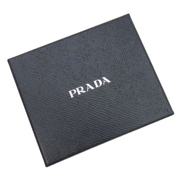 Prada Trifold Wallet Metal Logo Leather Pink Gold Hardware Compact Wallet - Picture 13 of 13